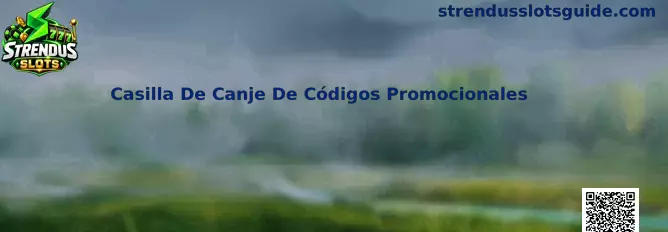 Referencia visual para localizar una casilla de canje de códigos promocionales