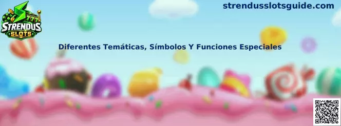 Guía visual sobre diferentes temáticas, símbolos y funciones especiales de tragamonedas