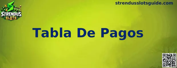 Ejemplo informativo para consultar una Tabla De Pagos en tragamonedas de Strendus Slots